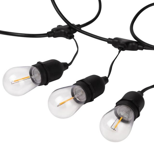 Гирлянда светодиодная "Белт Лайт" 4.5м 10LED тепл. бел. E27 IP65 220В на подвесах с лампами филамент дл. провода 60см каучук набор Эра Б0056017