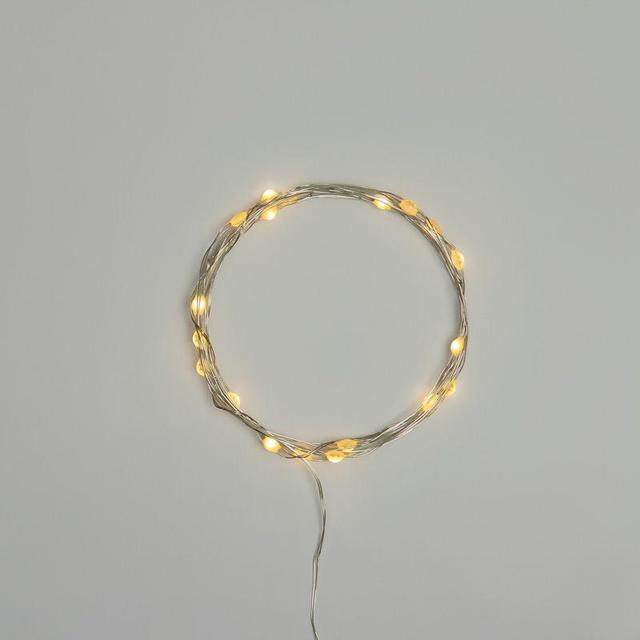 Гирлянда светодиодная "Роса" с крупными каплями 2м 20LED тепл. бел. 0.1Вт IP20 элементы питания 2хCR2032 (в компл.) Neon-Night 302-006