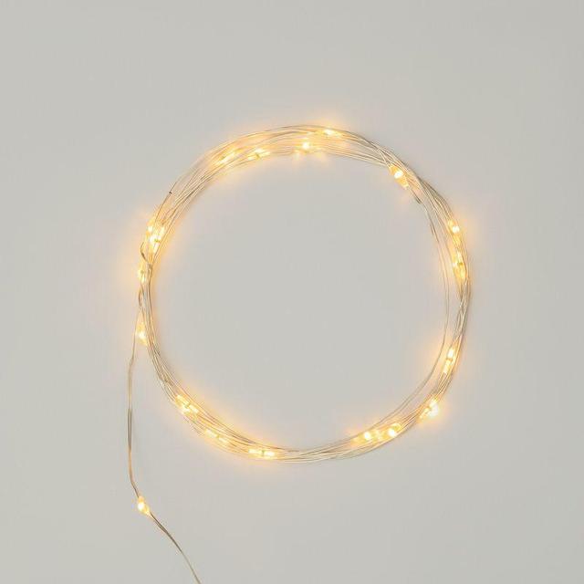 Гирлянда светодиодная "Роса" 2м 20LED желт. 2Вт 4.5В IP20 провод прозр. Neon-Night 303-001