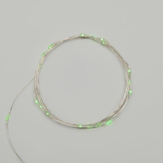 Гирлянда светодиодная "Роса" 2м 20LED зел. 2Вт 4.5В IP20 провод прозр. Neon-Night 303-008