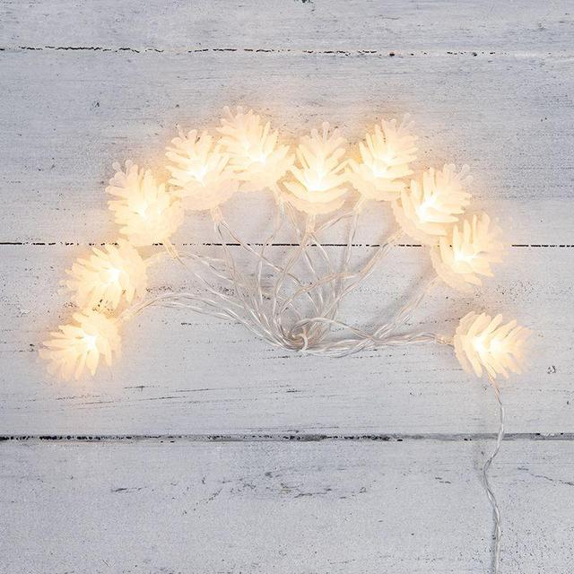 Гирлянда светодиодная "Шишки" 1.5м 10LED тепл. бел. 0.1Вт IP20 провод ПВХ прозр. элементы питания 2хAA (не в компл.) Neon-Night 303-098