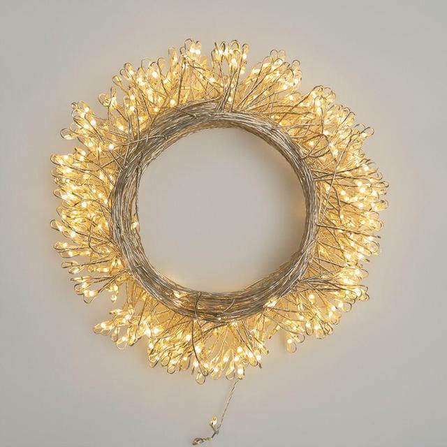 Гирлянда светодиодная "Роса "Фейерверк" 20м 500LED тепл. бел. 7.2Вт IP20 с контроллером на катушке Neon-Night 303-446