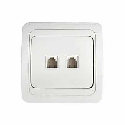 Розетка компьютерная 2-м СП Classico RJ45 бел. 2136 IN HOME 4690612018300