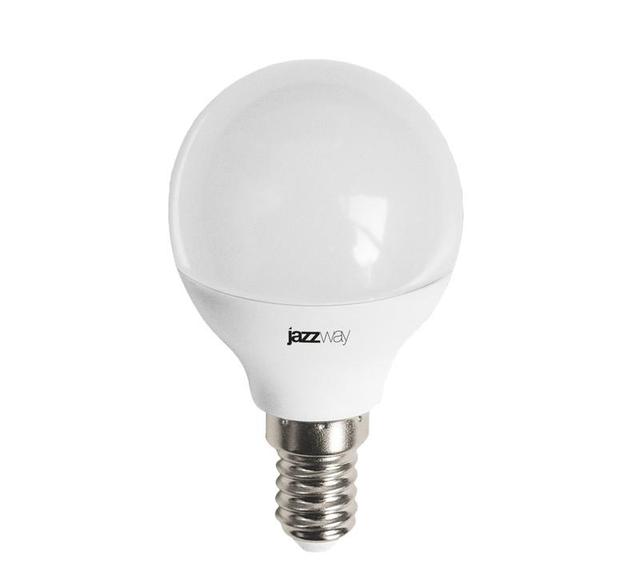 Лампа светодиодная PLED-LX 8Вт G45 шар 5000К холод. бел. E14 JazzWay 5028623