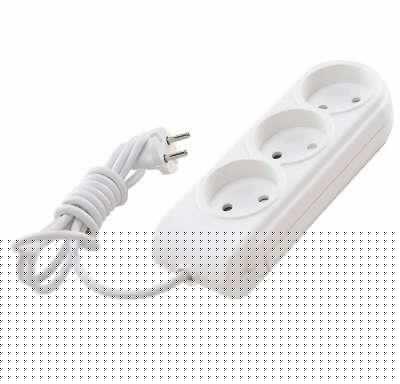 Удлинитель 3х10м без заземл. 10А IP20 защ. шторки Makel N3010081