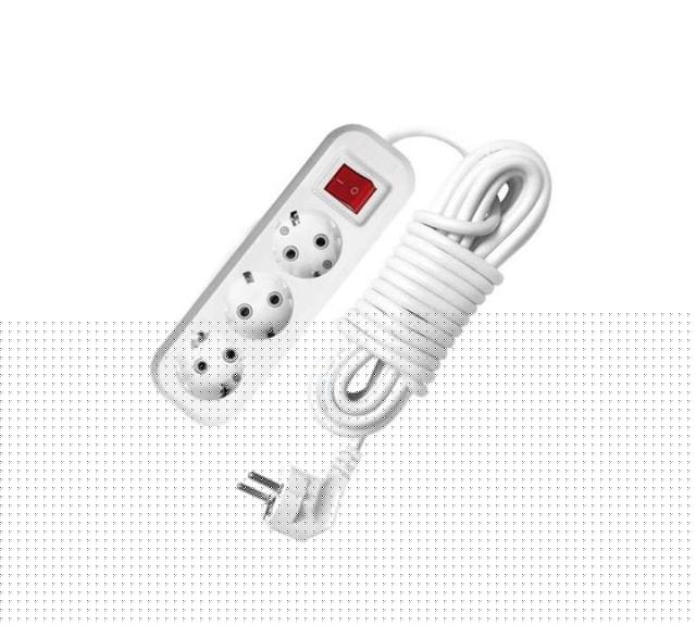Удлинитель 3х2м с заземл. 16А IP20 S-303 ПВС 3х1 с выкл. UNIVersal 9634418