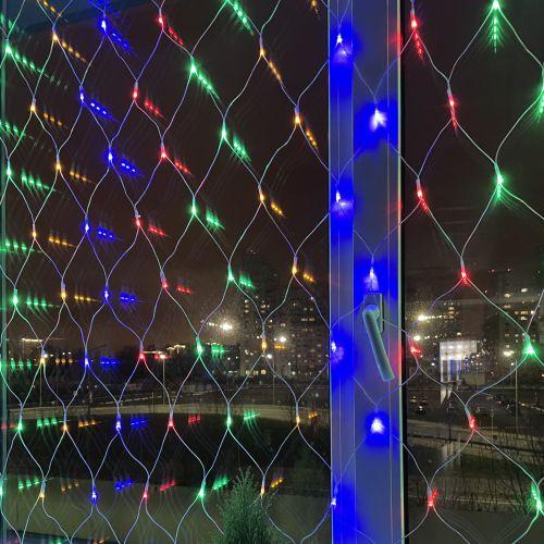 Гирлянда светодиодная "Сеть" 1.8мх1.5м мультирежим 220В IP20 мультиколор ЭРА Б0041901