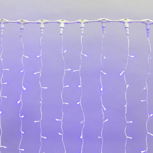 Гирлянда светодиодная "Светодиодный Дождь" 2х1.5м 360LED син. 23Вт 230В IP65 постоян. свечение провод бел. Neon-Night 235-113