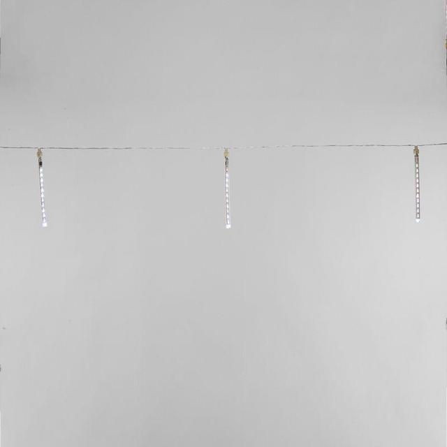 Гирлянда светодиодная "Тающая сосульки" 1.5м 4 сосульки х20см шаг 50см 4х14LED бел. 3.6Вт 230В IP20 с трансф. провод черн. Neon-Night 256-317-6