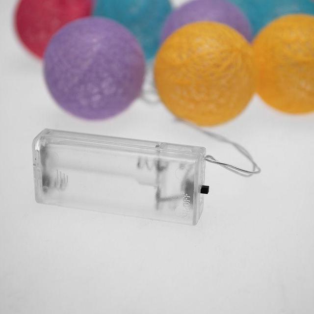 Гирлянда светодиодная "Тайские фонарики "Фейерверк" 1.5м 10LED тепл. бел. 1Вт IP20 провод ПВХ прозр. элементы питания 2хAA (не в компл.) Neon-Night 303-099